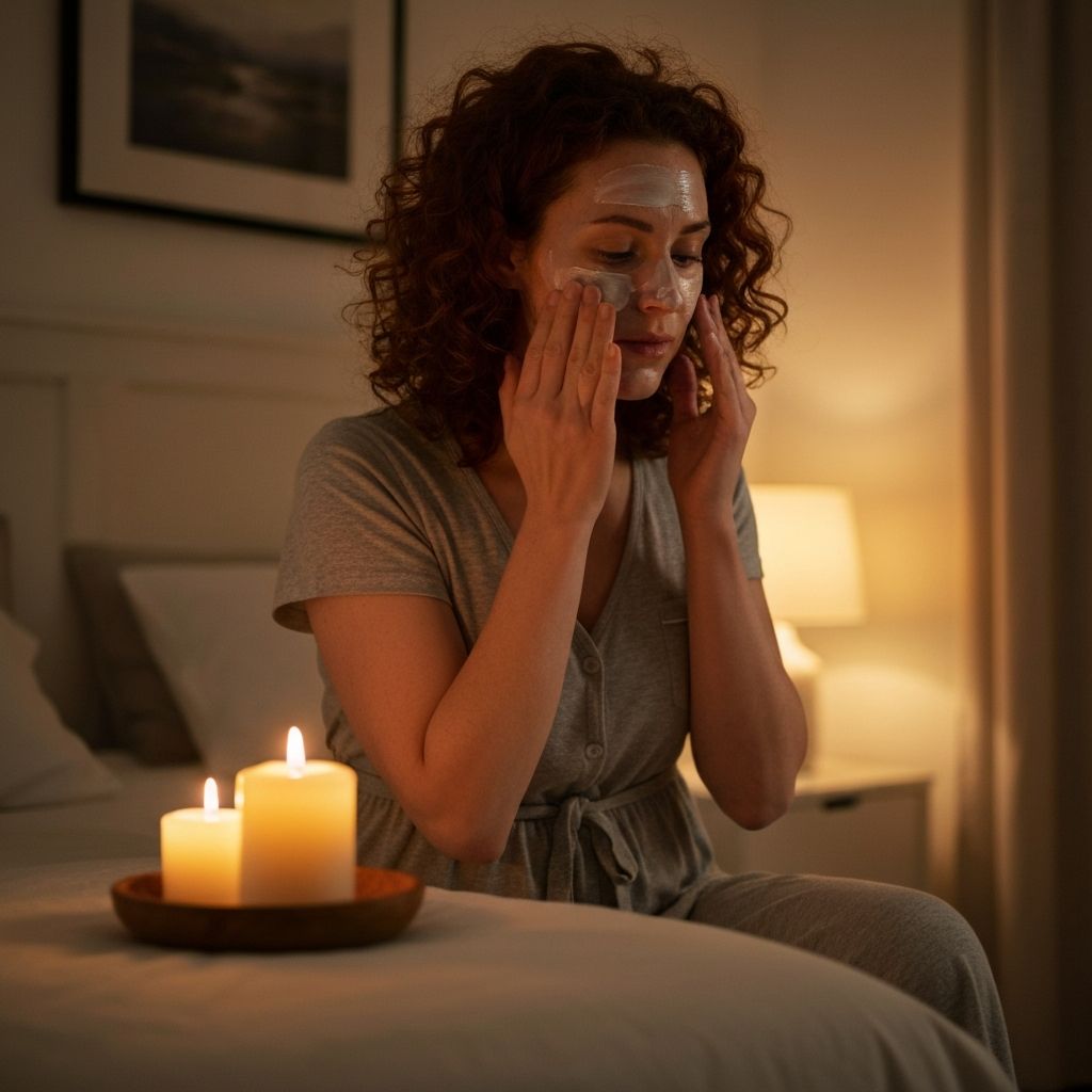 Rutina nocturna de cuidado facial